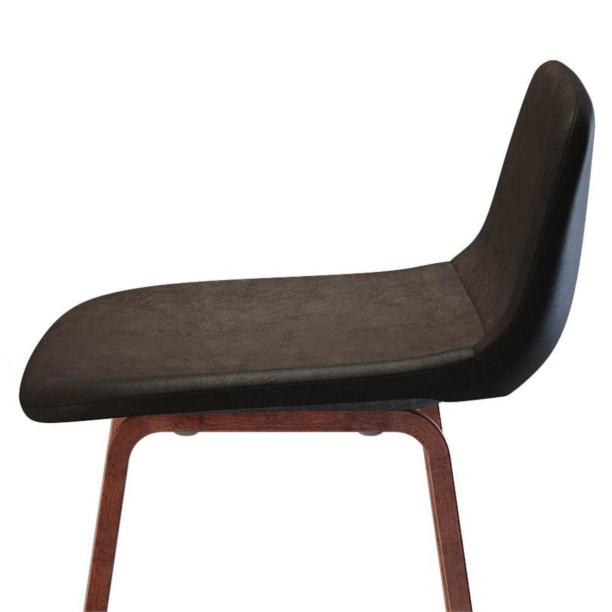Distressed Brown Faux Leather Counter Stool Set of 2 L4890
