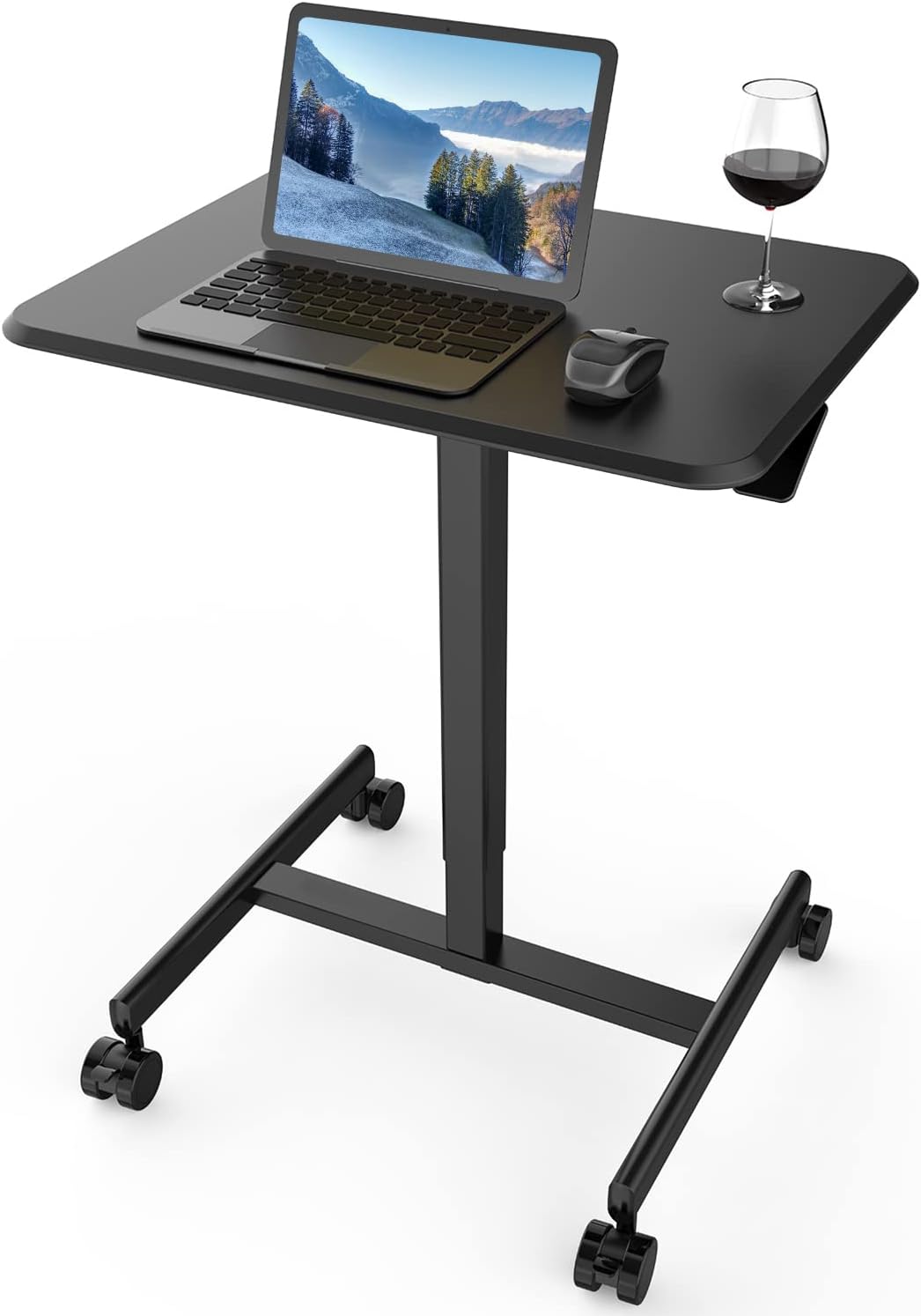 White Adjustable Height Laptop Desk Cart R4942