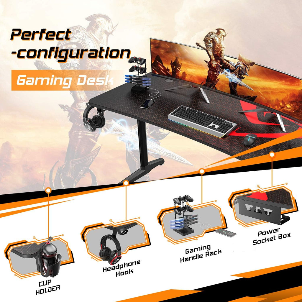 60 inch Gaming Desk with Mouse Pad F32886