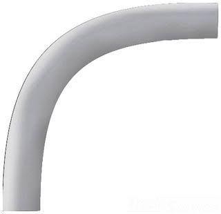 90 Degree Elbow 3 inch PVC Gray Sch 80 J767
