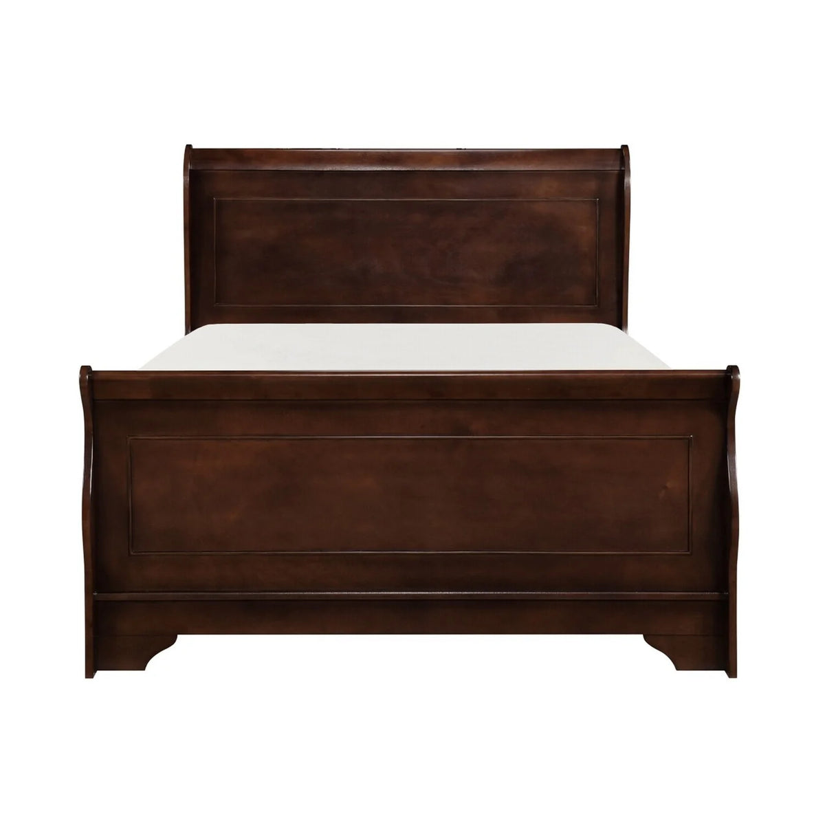 Cherry Brown Sleigh Bed W4050