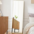 Arched Full Length Mirror with Stand Aluminum Frame Black 59"x16" P75071