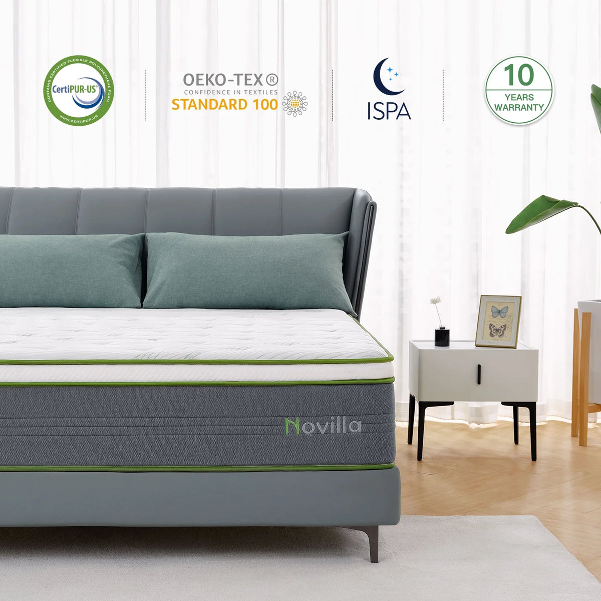 Queen Size Memory Foam Pocket Spring Hybrid Mattress C2213