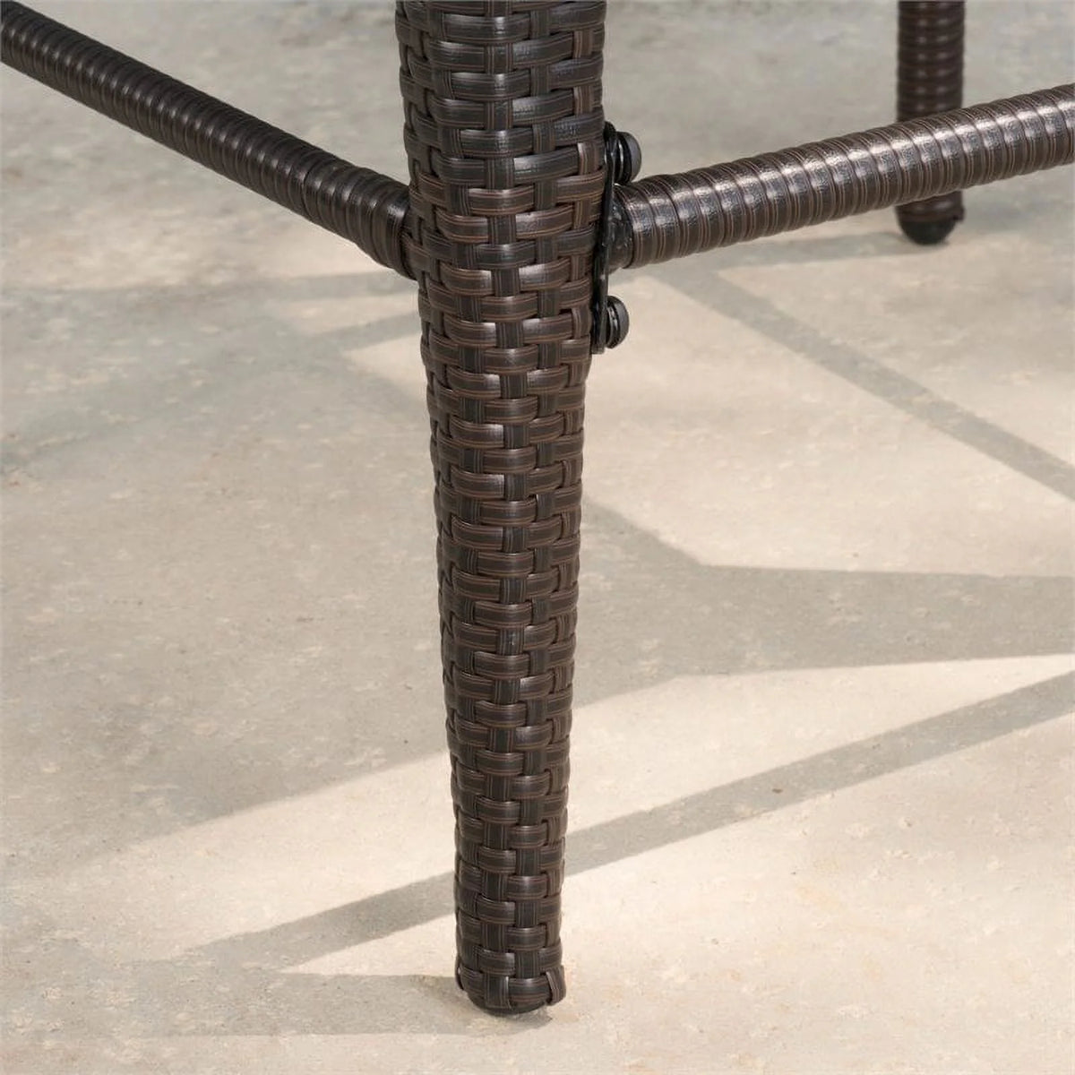 Multi Brown Wicker Barstool Set of 2 S801611