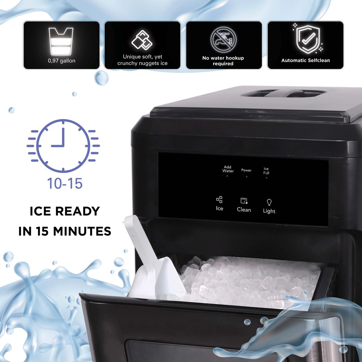 44 lbs. Nugget Ice Maker Stainless Steel L788