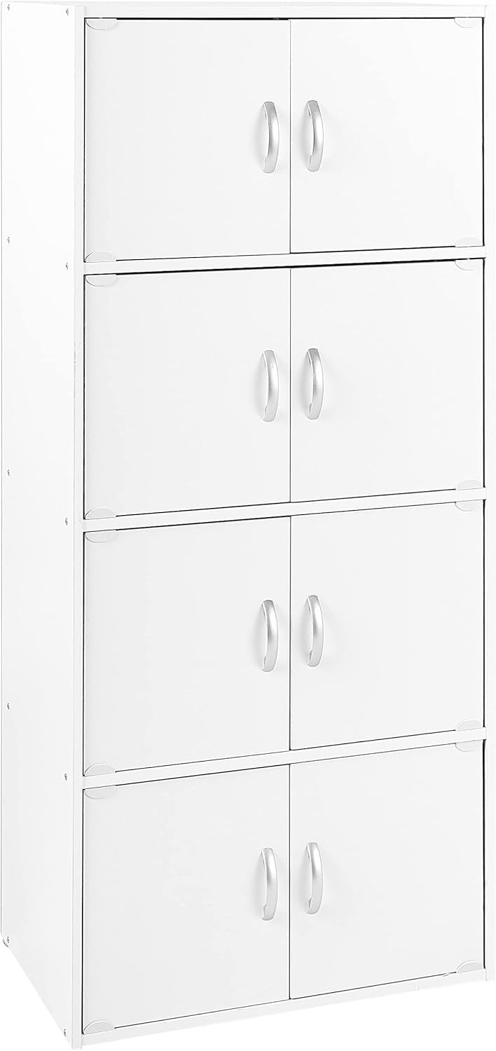 Black 8 Door Bookcase Cabinet Y34916
