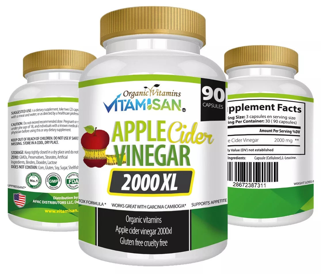Apple cider Vinegar 2000 mg 90 capsules T25089