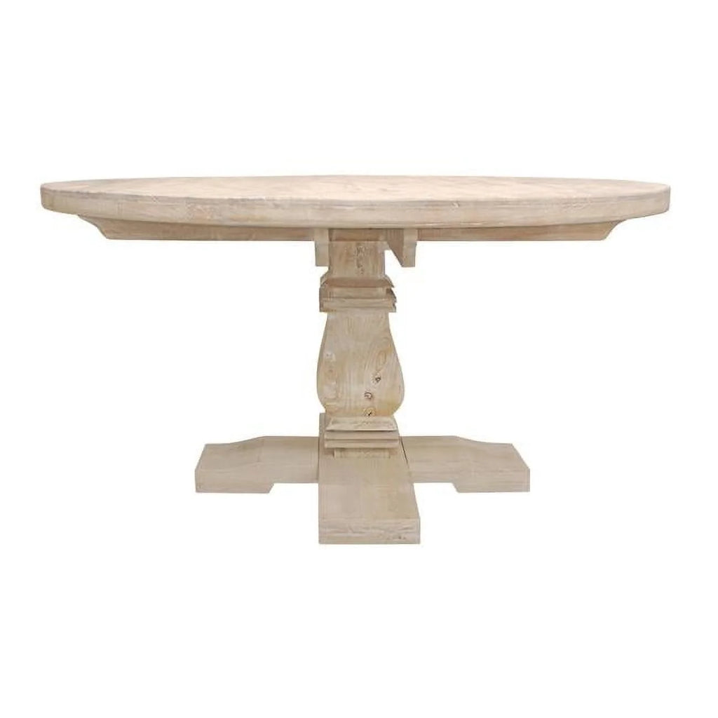 58" Round Solid Mango Wood Dining Table O3374