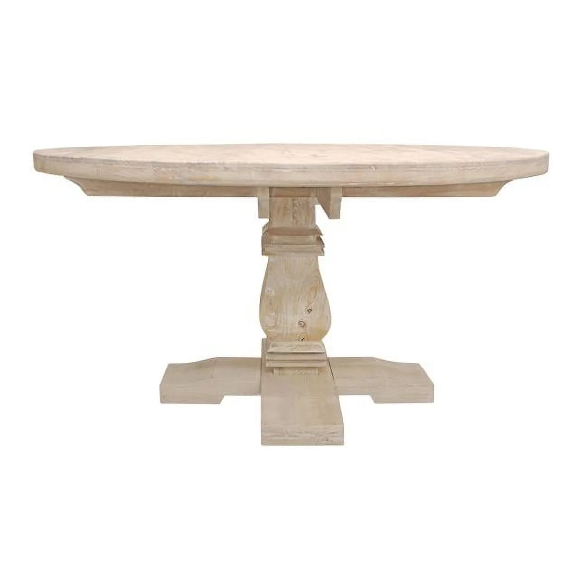 58" Round Solid Mango Wood Dining Table O3374