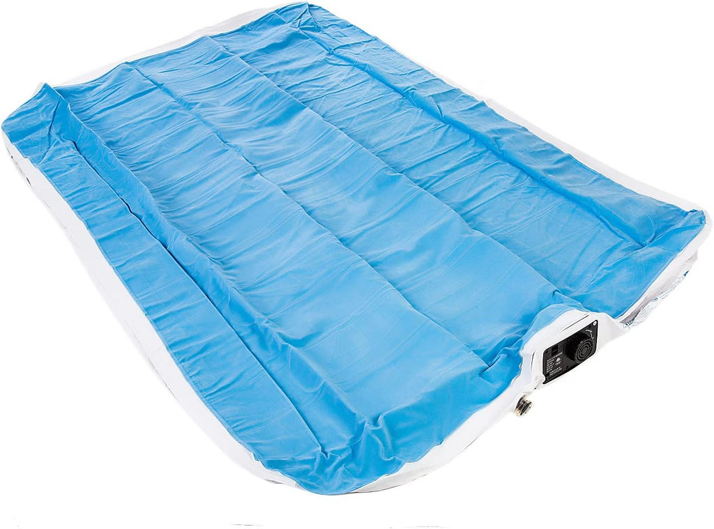 Electric Air Mattress with Internal Pump, Plush Inflatable Bed Queen O391642