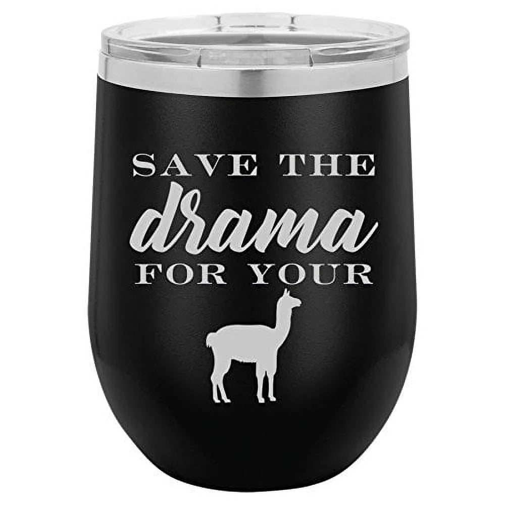 12 oz Double Wall Vacuum Insulated Stainless Steel Stemless Wine Tumbler with Lid D3433