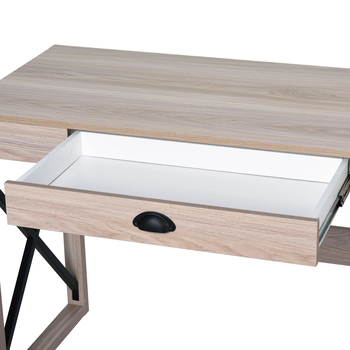 44 inch Rustic Writing Desk with Storage Drawer Y78613