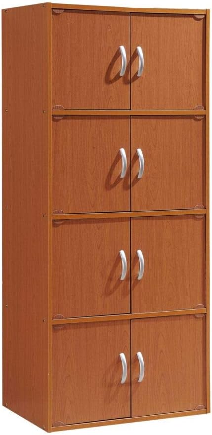 Black 8 Door Bookcase Cabinet Y34916