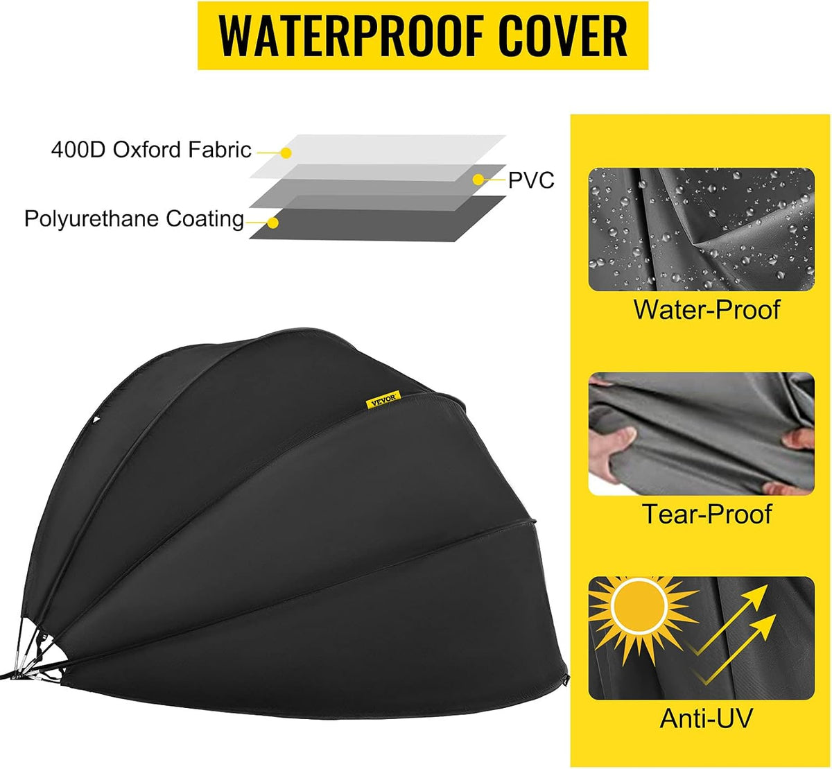 Waterproof 600D Oxford Motorcycle Cover with Carry Bag K1139