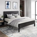 Full Size Heavy Duty Bed Frame with Black Oak Headboard X213