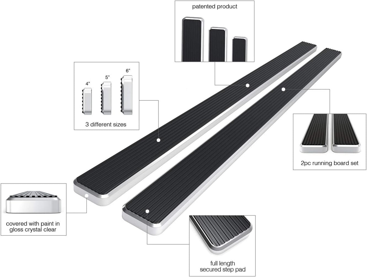 Running Boards Compatible with Silverado Sierra Double Cab C923