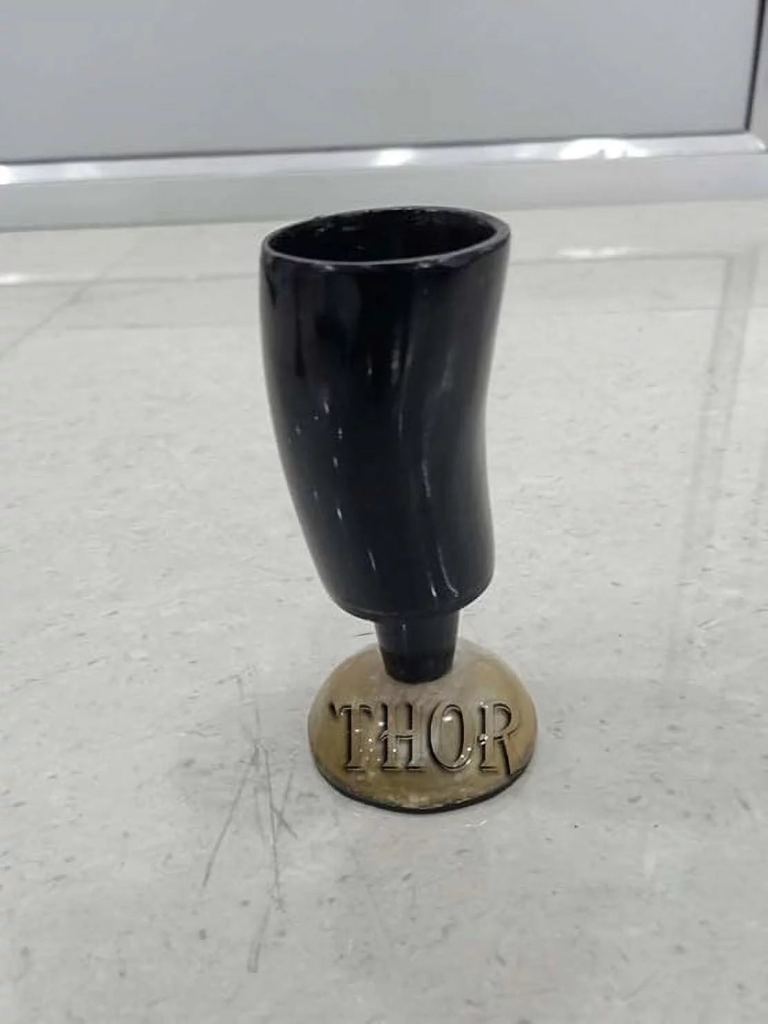 Handmade Natural Viking Drinking Horn Mug with Brass Trim Set of 6 F524704