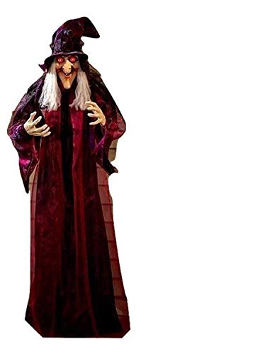 Hanging Talking Witch with Sound Activation and Red Eyes U1722