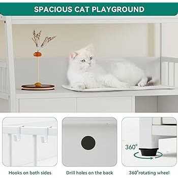 Large Wooden Cat Litter Box Enclosure with Storage Shelves E20913