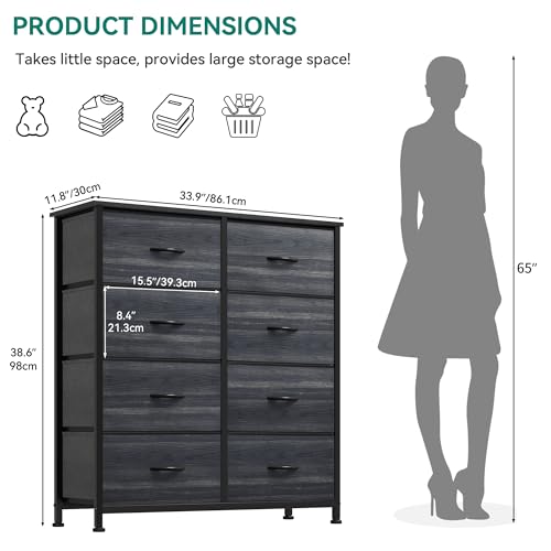 8 Drawer Fabric Storage Dresser W8236