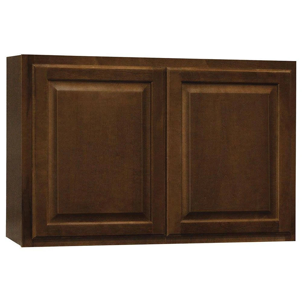 36x23.5x12 in. Cognac Medium Brown Wall Bridge Kitchen Cabinet N41536