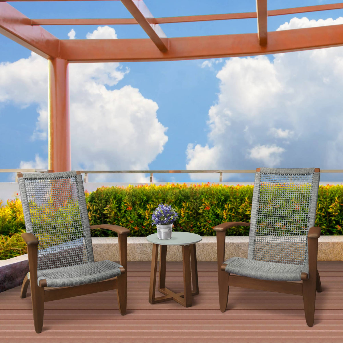 Eucalyptus Solid Wood Chair with Arms Q546474