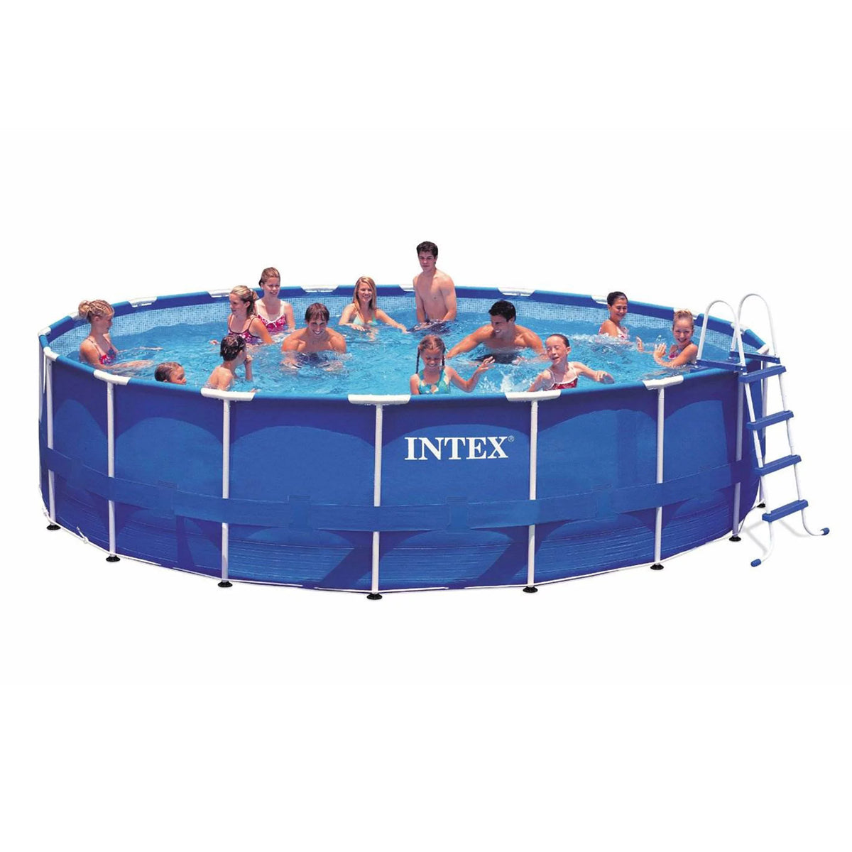 18ft x 48in Metal Frame Swimming Pool Set with Pump & Filter Q961