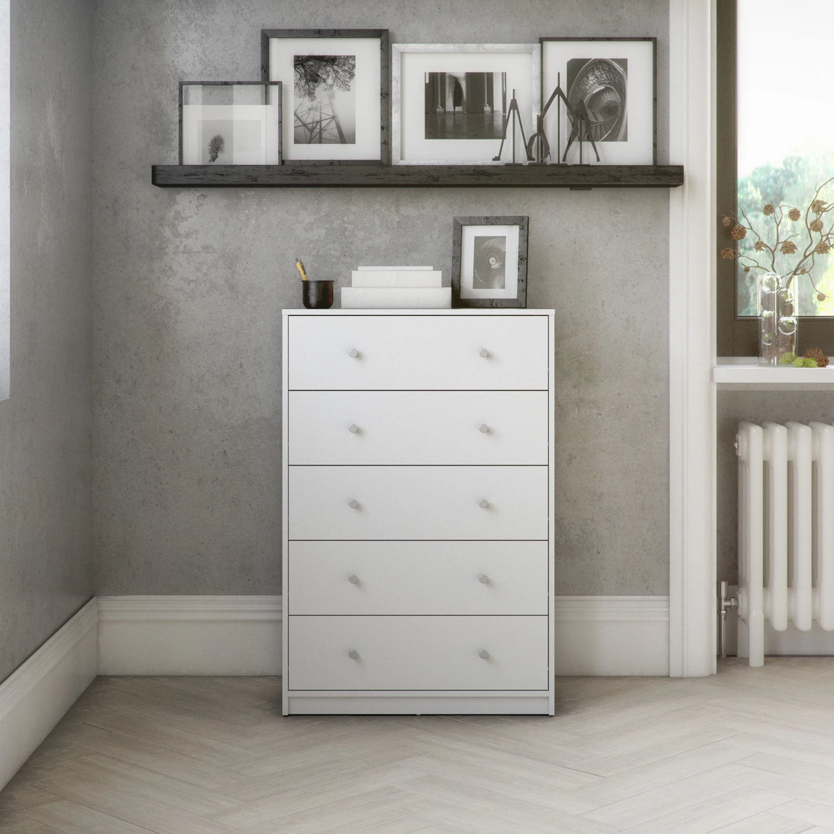 5 Drawer Chest Grey A2149