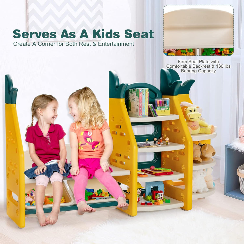 Kids Toy Storage Organizer with 6 Bins and 7 Shelves A320