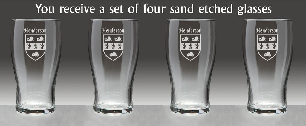 Irish Coat of Arms Tavern Glasses Set of 4 S179600