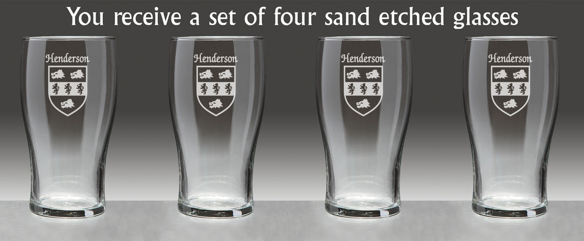 Irish Coat of Arms Tavern Glasses Set of 4 S179600