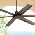 60 Turbina Max DC Modern Industrial Rustic Indoor Outdoor Ceiling Fan with Remote Control Brushed Nickel Silver Metal 5 Blades Damp Rated for Patio Exterior House Porch Garage Barn - Casa Vieja

60 DC Indoor Outdoor Ceiling Fan with Remote Control B Z6209