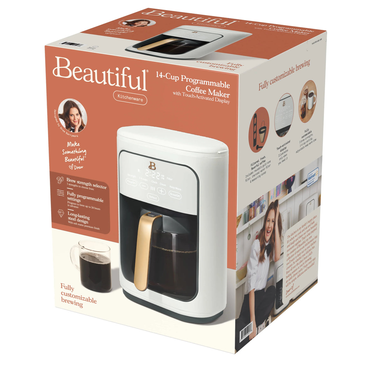 14-Cup Programmable Drip Coffee Maker with Touch-Activated Display I447