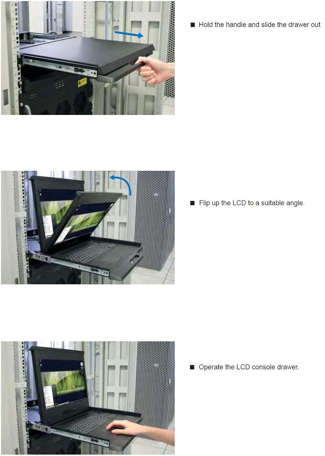 1U 19 Rackmount Monitor with 8 Port KVM Switch P629