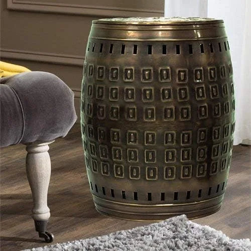 Vintage Bronze Drum End Table G691416