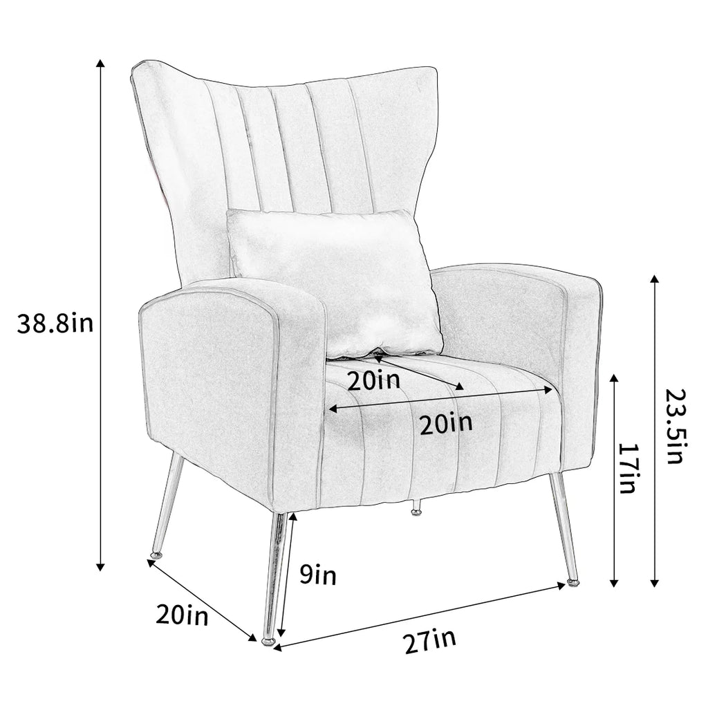 Velvet Accent Chair D878