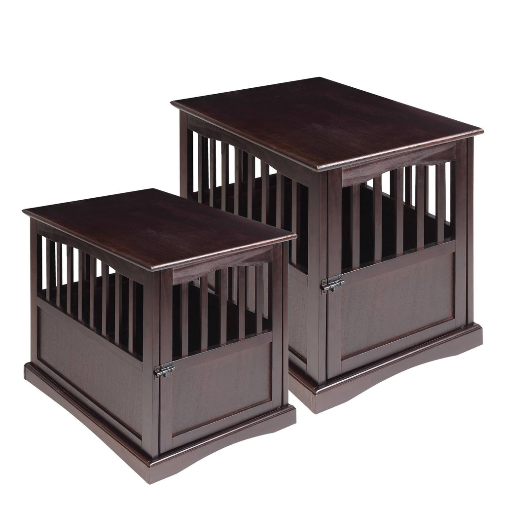 Walnut Pet Crate End Table T570