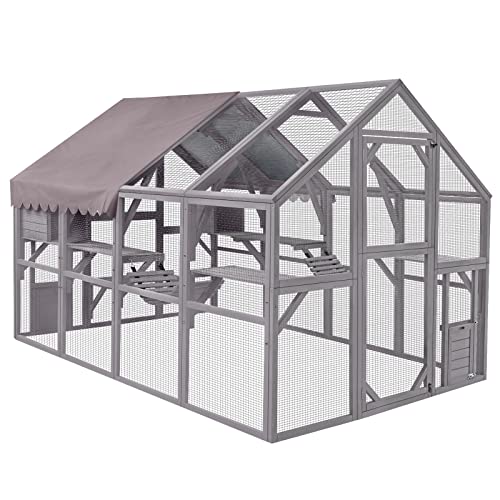 Outdoor Cat Enclosure with Bridges P5475