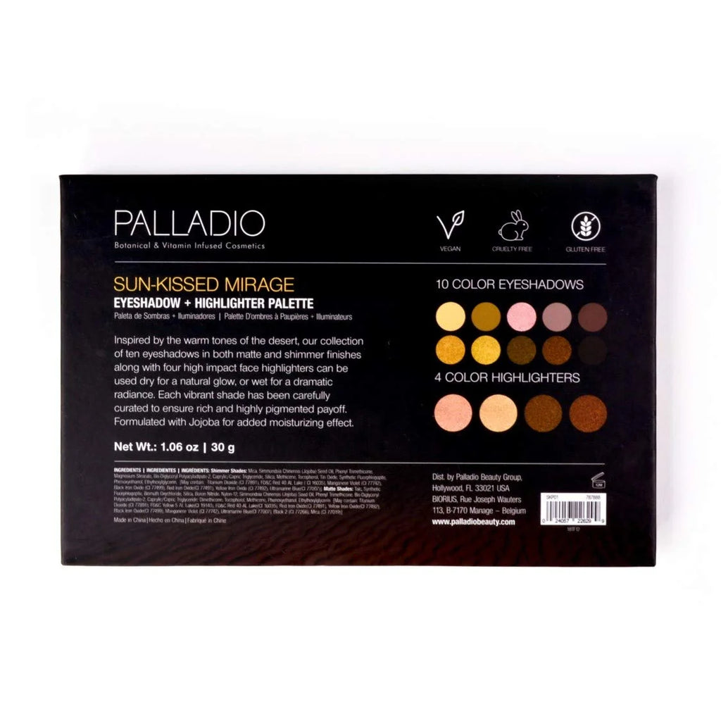 Warm Matte and Shimmer Eyeshadow Highlighter Palette S4658