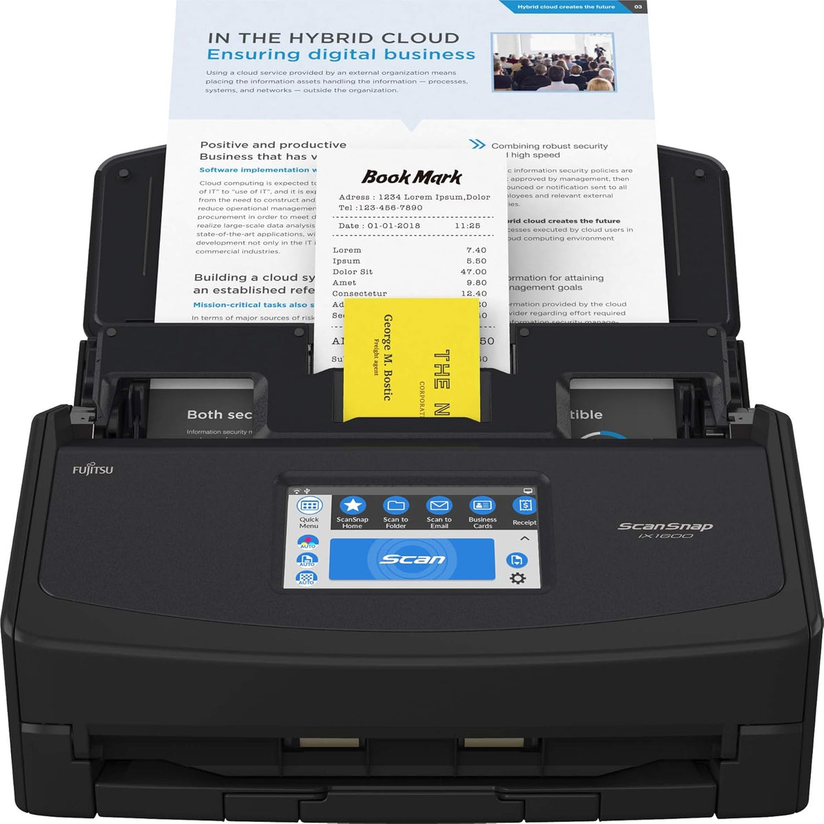 Black Document Scanner V8619