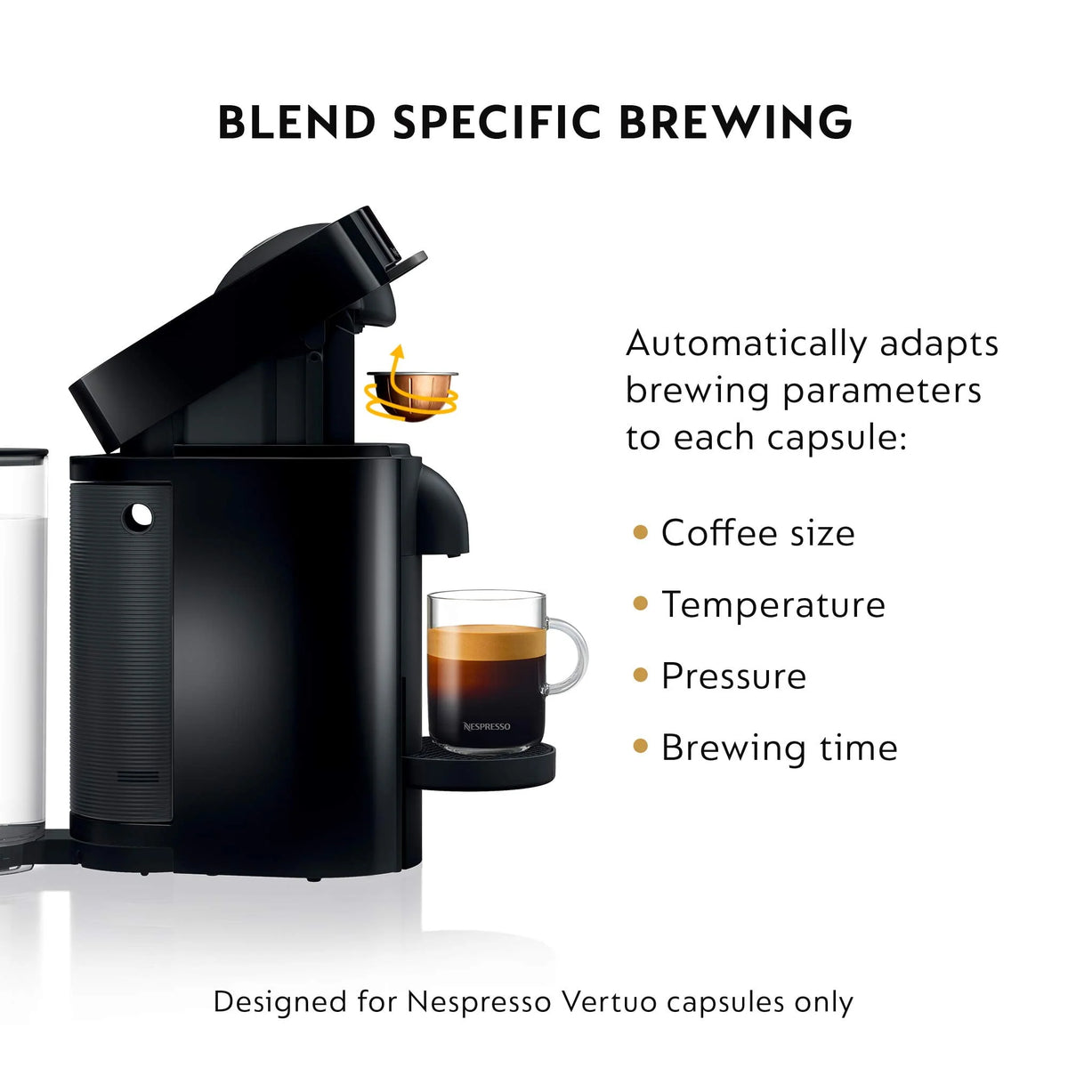 Ink Black Coffee and Espresso Machine with Milk Frother G33208