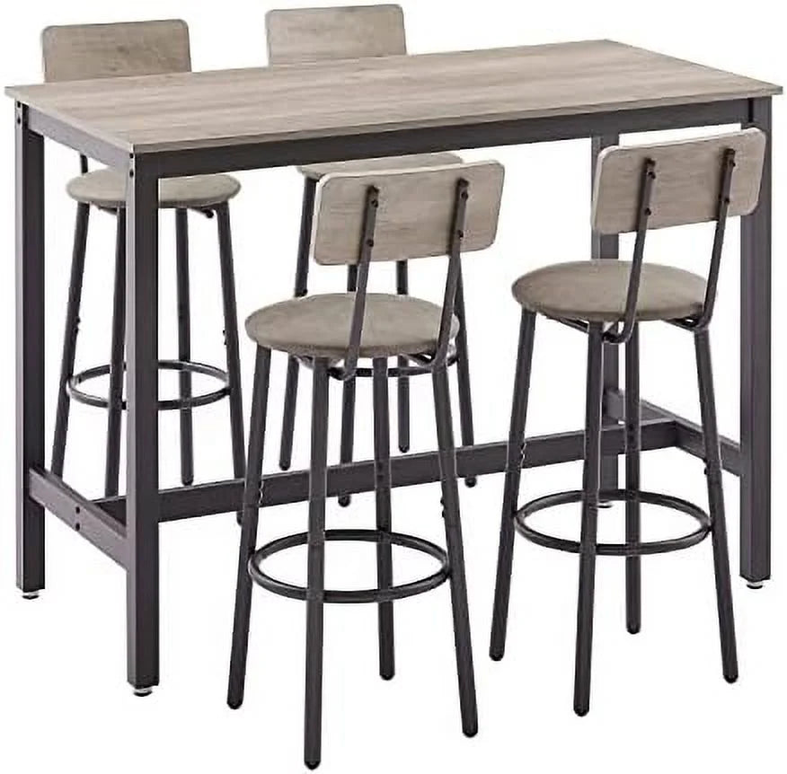 3-Piece Round Bistro Pub Dining Table and Chairs Set R721
