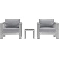 Grey Aluminum 3 Pc Sectional Sofa Set V282
