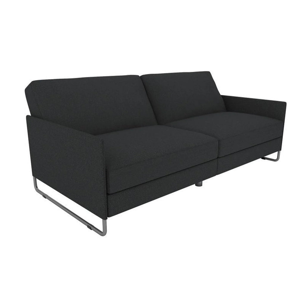 Grey Linen Convertible Futon B714893