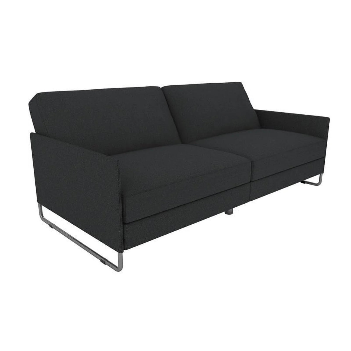 Grey Linen Convertible Futon B714893