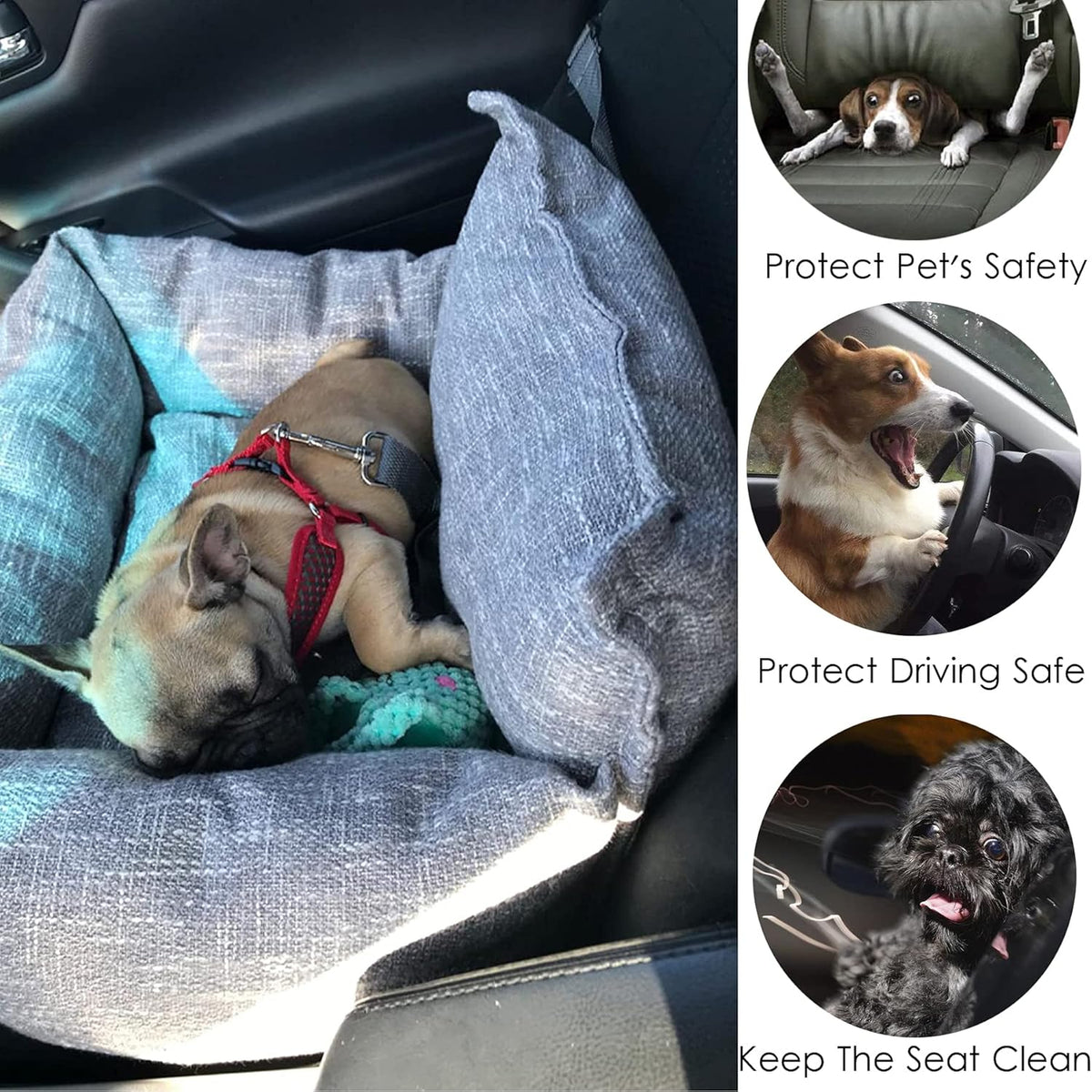 Washable Dog Car Seat with Leash L70851