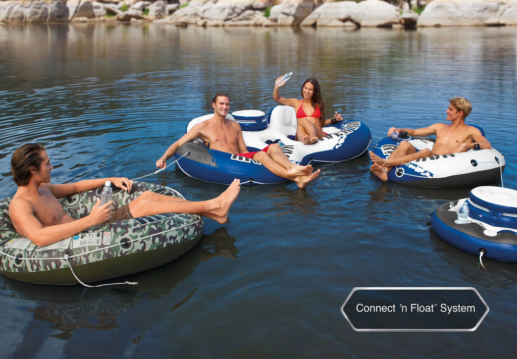 Inflatable 2 Person Float (2 Pack) + Single Tube Y16054