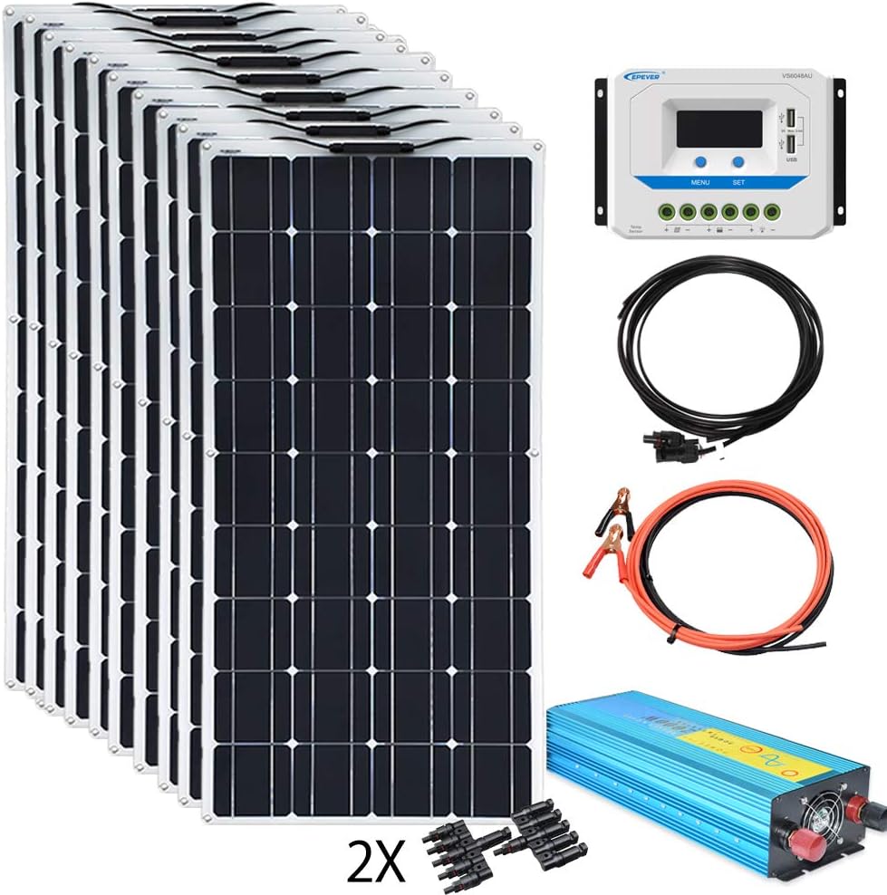 100W Monocrystalline Flexible Solar Panel 200W 12V Kit M90791