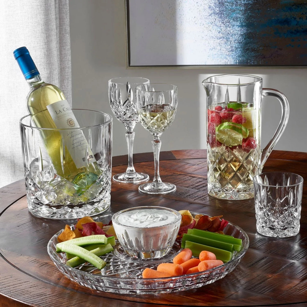 Clear Crystalline Chip & Dip Bowl M398195