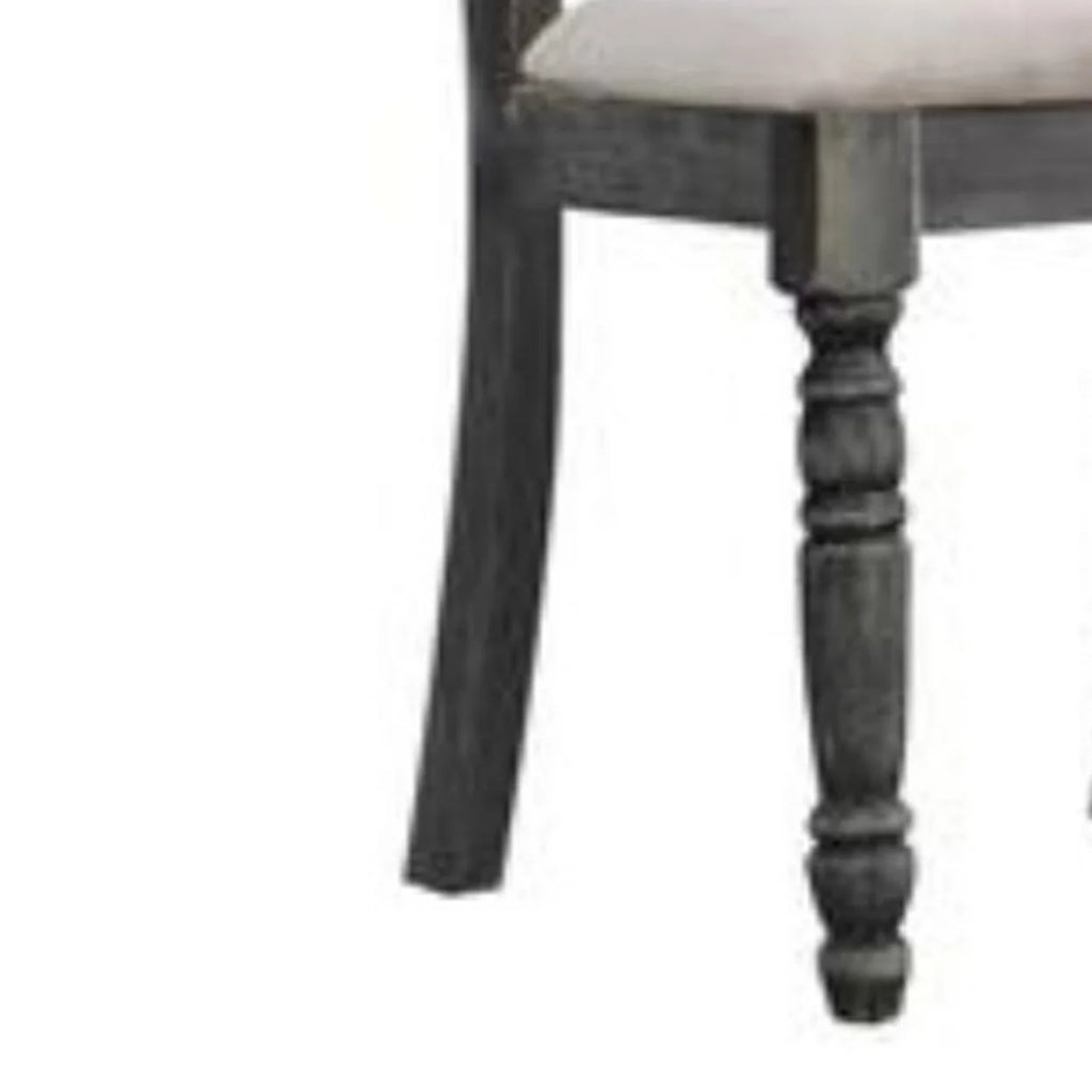 Fabric Upholstered Wooden Side Chair Set of 2 E506737